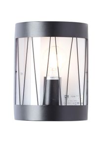 Brilliant Au&szlig;en-Wandleuchte "Reed", schwarz (schwarz matt), 1, H: 23,6cm, 1 Stk., Leuchten, Au&szlig;enwandlampe schwarz matt, Au&szlig;en-Wandleuchte