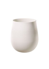 Villeroy & Boch Dekovase VILLEROY & BOCH "Vase Manufacture Collier 23 cm", wei&szlig; (blanc), Vasen, Dekovase
