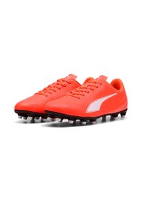 Fu&szlig;ballschuh Puma "VITORIA II FG/AG", Herren, Gr. 44, Textil, wei&szlig; (glowing rot, Puma wei&szlig;), Synthetik, Schuhe Fu&szlig;ballschuh, f&uuml;r Rasen- und Kunstrasenpl&auml;tze, mit Schn&uuml;rung, aus Synthetik