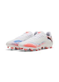 Fu&szlig;ballschuh Puma "FUTURE 8 PLAY FG/AG", Gr. 43, wei&szlig; (Puma wei&szlig;, Puma schwarz, glowing rot), Synthetik, Schuhe Fu&szlig;ballschuh, f&uuml;r Rasen- und Kunstrasenpl&auml;tze