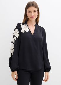 bonprix Tunika z lejącej satyny, czarny, 36