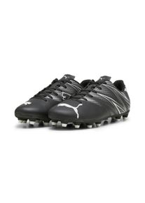 Fu&szlig;ballschuh Puma "ATTACANTO FG/AG", Herren, Gr. 43, schwarz (Puma schwarz, silber mist), Synthetik, Schuhe Fu&szlig;ballschuh, f&uuml;r Rasen- und Kunstrasenpl&auml;tze
