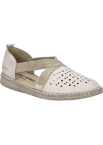 Slipper Josef Seibel "Sofie 44, offwhite", Damen, Gr. 37, wei&szlig; (sanftes wei&szlig;), Obermaterial: 100% Rindsleder Leather cow., Schuhe Slipper