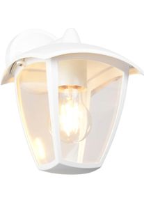 Trio LEUCHTEN Au&szlig;en-Wandleuchte "VENTA, Laterne Hauswand Fassadenbeleuchtung, exkl 1x E27 max 10W, IP44", wei&szlig; matt, 1, H: 24cm, 1 Stk., Leuchten, Wandlampe Laternen-Optik, abw&auml;rts gerichtet, Schirm Kunststoff, Au&szlig;en-Wandleuchte