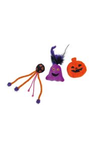 Beeztees Halloween Katzenspielzeug Buuh im 3er Pack