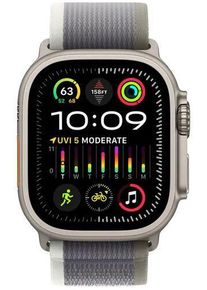Apple Watch Ultra (2022) | 49 mm | GPS + Cellular | silber | Trail Loop M/L grau/gr&uuml;n