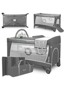 lionelo Flower 4-in-1 Reisebett | schwarz