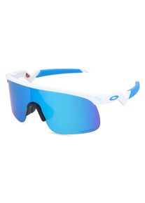 Oakley OJ9010 RESISTOR | Kinder-Sonnenbrille | Fassung: Randlos, Eckig, Kunststoff, Wei&szlig; Gl&auml;nzend | Glasfarbe: Blau Verlaufend