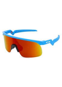 Oakley OJ9010 RESISTOR | Kinder-Sonnenbrille | Fassung: Randlos, Eckig, Kunststoff, Blau | Glasfarbe: Rot Verlaufend