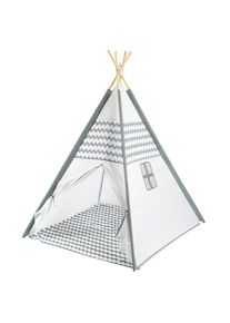 My Baby Lou Spielzelt, Wei&szlig;, Hellgrau, Holz, Textil, Pappel, massiv, 120x150x120 cm, EN 71, Spielzeug, Kinderzelte