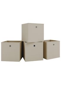 Mid.you , Naturfarben , Kunststoff , 27x28x27 cm , faltbar , Ordnen & Aufbewahren, Boxen & K&ouml;rbe, Faltboxen & Klappboxen