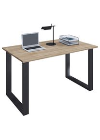 Mid.you , Schwarz, Sonoma Eiche , Holzwerkstoff , rechteckig , 80x76x110 cm , in verschiedenen Holz-Dekoren erh&auml;ltlich , B&uuml;rom&ouml;bel, Schreibtische, Schreibtische