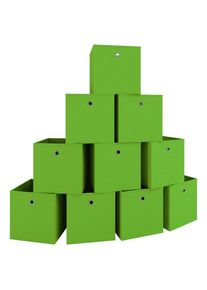 Mid.you , Gr&uuml;n , Textil , 27x28x27 cm , faltbar , Ordnen & Aufbewahren, Boxen & K&ouml;rbe, Faltboxen & Klappboxen