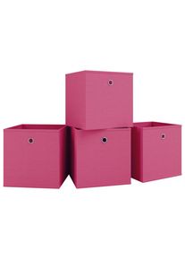 Mid.you , Pink , Kunststoff , 27x28x27 cm , faltbar , Ordnen & Aufbewahren, Boxen & K&ouml;rbe, Faltboxen & Klappboxen