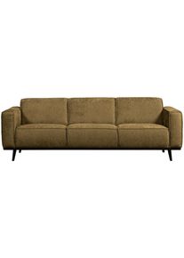 Livetastic , Gelb , Textil , Birke , 230x77x93 cm , Made in EU , Armteil links, Armteil rechts , Wohnzimmer, Sofas & Couches, Sofas, 3er Sofas