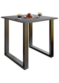 Mid.you , Anthrazit, Schwarz , Holzwerkstoff, Metall , quadratisch , 80x76x80 cm , Esszimmer, Esszimmertische, Esstische