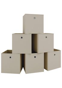 Mid.you , Naturfarben , Kunststoff , 27x28x27 cm , faltbar , Ordnen & Aufbewahren, Boxen & K&ouml;rbe, Faltboxen & Klappboxen