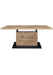 Mid.you , Schwarz, Eichefarben , Metall, Holzwerkstoff , rechteckig , 55-69x70x120 cm , DIN EN ISO 9001 , h&ouml;henverstellbar , Wohnzimmer, Wohnzimmertische, Couchtische, Couchtische Metall