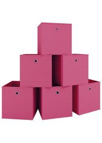 Mid.you , Pink , Kunststoff , 27x28x27 cm , faltbar , Ordnen & Aufbewahren, Boxen & K&ouml;rbe, Faltboxen & Klappboxen