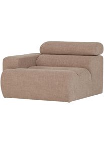 Livetastic , Taupe , Textil , 109x86x113 cm , Made in EU , R&uuml;cken echt, Armteil links ,