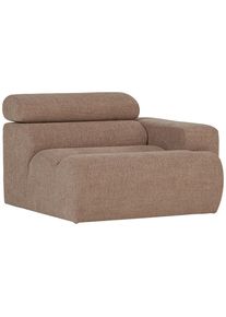 Livetastic , Taupe , Textil , 113x86x109 cm , Made in EU , R&uuml;cken echt, Armteil rechts ,
