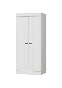 Livetastic , Wei&szlig; , Holz , Kiefer , massiv , 4 F&auml;cher , 77x175x56 cm , Typenauswahl , Schlafzimmer, Kleiderschr&auml;nke, Dreht&uuml;renschr&auml;nke