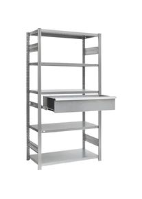 eurokraft pro Enkele lade, van staal, H x B x D 100 x 750 x 400 mm, zonder slot, verzinkt