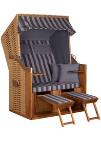 Strandkorb Trend Akazie/Grau