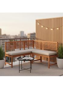 Garteneckbank aus Eukalyptus, Natur