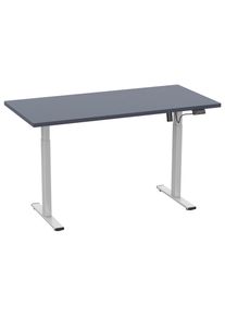 Schreibtisch E-Lona Anthrazit/Silberfarben