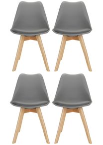 Stuhl-Set Scandi 4er-Set Grau