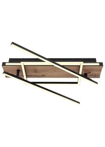 Globo LED-Deckenleuchte Colli Opal/Schwarz/Braun max.40 Watt Deckenlampe