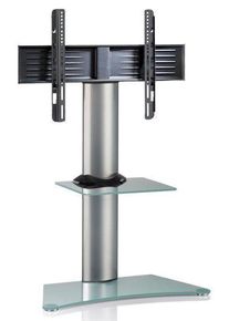 TV-Rack Zental ca. 80x111 cm Silber/Transpar.