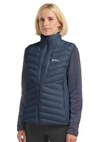 Funktionsweste Jack Wolfskin "ROUTEBURN PRO INS VEST W", Damen, Gr. M (38/40), midnightsky, Obermaterial: 100% Polyester. Futter: 100% Polyester. F&uuml;llung: 100% Polyester, Westen Funktionsweste