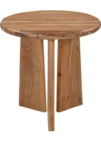 Beistelltisch Sit "ACACIA WAVE", beige (natur, natur, natur), B:60cm H:60cm T:60cm, Akazie massiv, Tische, Beistelltisch, mit ausgepr&auml;gter Maserung