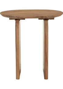 Beistelltisch Sit "ACACIA WAVE", beige (natur, natur, natur), B:60cm H:61cm T:45cm, Akazie massiv, Tische, Beistelltisch, mit ausgepr&auml;gter Maserung