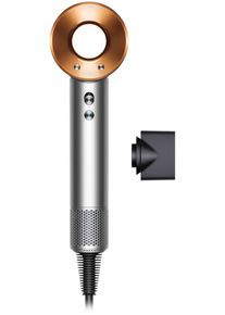 Haartrockner Dyson "Supersonic&trade; Origin&trade;, Schnelles Trocknen. Ohne extreme Hitze.", nickel, kupfer, HaartrocknerB:9,7cm H:7,6cm T:28,8cm, Haartrockner, 4 Temperaturstufen und Taste f&uuml;r die Kaltstufe (28 C), B:9,7cm H:7,6cm T:28,8cm