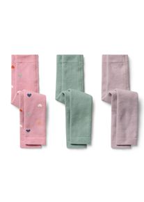 Tchibo - 3 Kinder-Frottee-Thermoleggings - M&auml;dchen - Gr. 98/104 - rosa