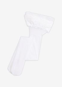 Bas autofixants avec dentelle 20D - blanc - taille 42/44 (M) - bonprix