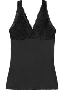 Top sculptant avec dentelle maintien mod&eacute;r&eacute; - noir - taille 46 - bonprix