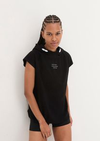 T-shirt de sport avec capuche - noir - taille 50/52 (XL) avec coton - bonprix