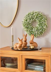 Couronne de porte avec gypsophile - vert - taille 8 cm - bonprix