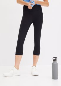 Legging de sport confortable longueur corsaire avec poche pour le portable s&eacute;chage rapide - noir - taille 42/44 (M) - bonprix