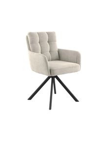 M&Ouml;BELIX M&ouml;belix , Schwarz, Beige , Holz, Metall, Textil , Pappel , Sperrholz , 59x90x66 cm , Bsci , Sitzfl&auml;che 360&deg; drehbar, inklusive Armlehnen , Esszimmer, Esszimmerst&uuml;hle, Polsterst&uuml;hle