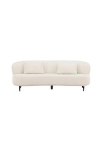 Livetastic , Schwarz, Wei&szlig; , Metall, Textil , F&uuml;llung: Vlies , 224x80x100 cm , Wohnzimmer, Sofas & Couches, Sofas, 3er Sofas