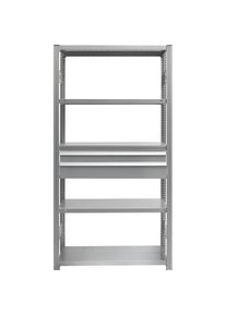 eurokraft pro Ladenset, 2 laden, verzinkt, b x d 750 x 400 mm, draagvermogen 50 kg, inbouwhoogte 300 mm