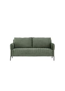 Livetastic , Gr&uuml;n, Schwarz , Metall, Textil , F&uuml;llung: Vlies,Vlies , 165x85x77 cm , Wohnzimmer, Sofas & Couches, Sofas, 2er Sofas