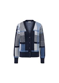 Tchibo - Kardigan o grubym splocie - dla pań - rozmiar M 40/42 - kolor: niebieski/w kratkę