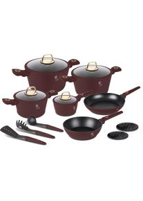 M&Ouml;BELIX M&ouml;belix , Bordeaux , Metall , Kochen & Essen, T&ouml;pfe, Kochtopfsets