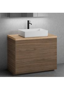 neoro n50 Meuble bas l : 100 cm, 2 tiroirs, lavabo l : 58 cm blanc mat,, BN0065WM+BN0443WL+BN0403W1,